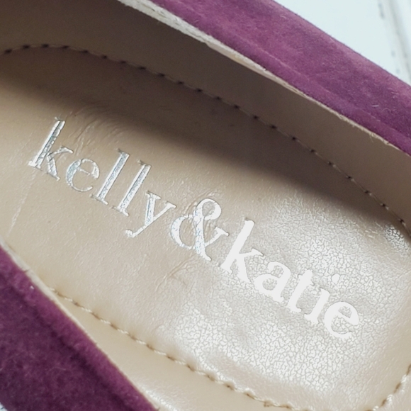 Kelly & Katie Venus Purple Leather Suede Pointy Toe Heels B502 - Picture 8 of 12